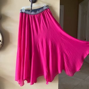 Anthropologie Pink Maxi Skirt